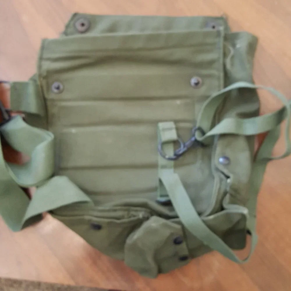 US ARMY GAS Mask Canvas Bag Chemical Biological Field M17 BAG ONLY Hipster #1